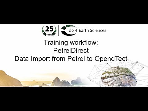 OpendTect Training Workflow: PetrelDirect - Data Import from Petrel to OpendTect