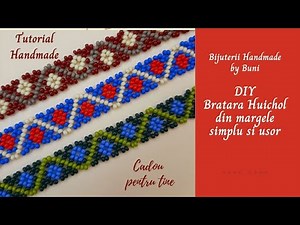 Cum se face simplu si usor o Bratara Huichol (Netting ) din Margele/Huichol Beaded Bracelet
