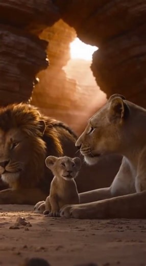 A loud lion cub's cry triggers an aggressive, lightning-fast reaction from the father lion.