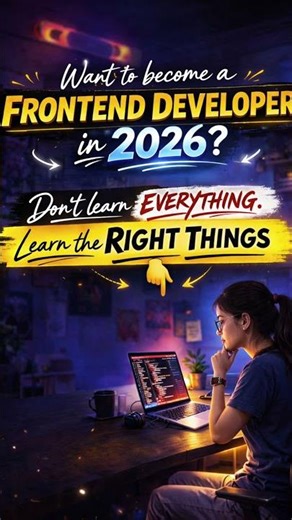 Want to become a fronted developer in 2026? Don’t learn everything Learn the RIGHT THINGS 👇