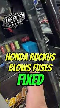 Honda Ruckus Keeps Blowing Fuses FIXED in Under 1 Minute! 💥 #scooterrepair #ruckuslife