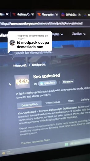 Optimización de Modpack de Minecraft para Mejorar FPS