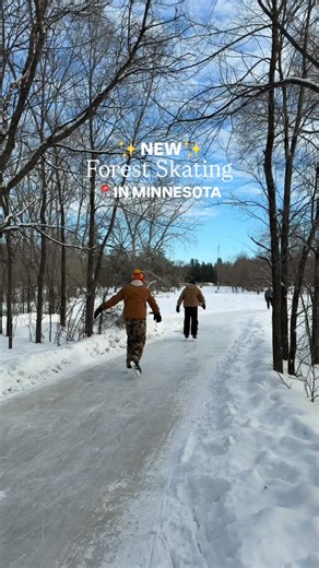 A new way to skate just opened in Baxter, Minnesota📍 Northland Arboretum’s forest ice skating trail winds through the trees, offering a peaceful, outdoor skating experience that feels far from a traditional rink. Before skating, check in at the Visitor Center and sign a waiver, then lace up and follow the frozen trail through the woods. 🎟️ Pricing: $10 for adults (15 ), $5 for kids, seniors, and veterans Arboretum members skate free. Skates: Bring your own if you can… limited rentals are avail