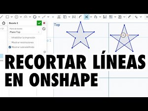 CÓMO ELIMINAR partes de LÍNEAS EN ONSHAPE