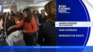 TONIGHT: Norah O'Donnell sits down with former U.N. ambassador and GOP presidential hopeful Nikki Haley in New Hampshire on the eve of the primary. Tune in at 6:30 p.m. ET. | CBS Evening News