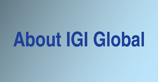 About IGI Global Scientific Publishing