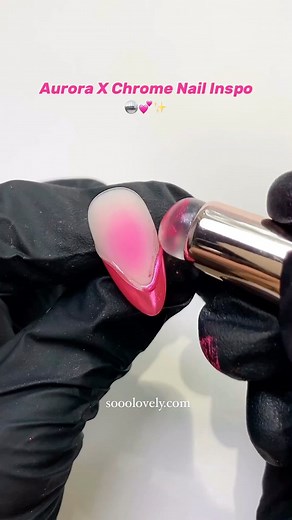 sooolovely_official | Aurora X chrome nail inspo💕🪩✨✨ Products used: 023 Wind’s Breath (Semi-Sheer) Isolated Chrome Matte Top Coat CP01- Solid Nail Pigment... | Instagram