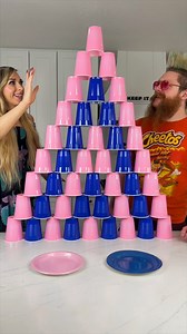 6.1M views · 8.1K reactions | The funnest gender reveal! We played a game with stacked cups to tally up which gender had the most! | Sam and Allie | Facebook