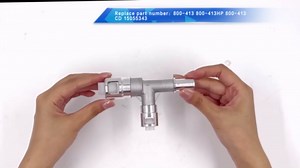 800-413 Aluminum Heater Hose Connector Fit for Cadillac Escalade Fit for Chevy Silverado Suburban Tahoe Fit for GMC Sierra Yukon, Repalce 800-413CD 800-413HP 15055343