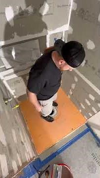 Installing a schluter kerdi shower pan #homeimprovement #bathroomremodel #tile