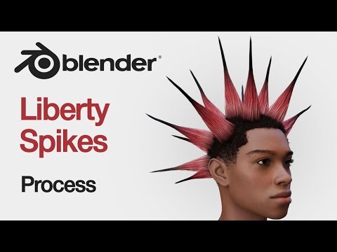 Making Liberty Spikes Hair in Blender Full Process