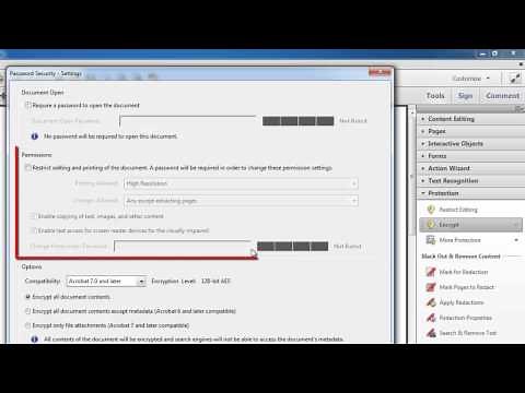 How to Protect PDF in Acrobat XI