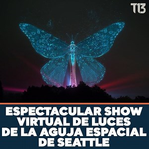 271K views · 5K reactions | ✨ Mira el espectacular show de luces virtual que fue preparado por año nuevo en el Space Needle de Seattle. Al igual que en muchos lugares del mundo, los fuegos artificales fueron cancelados pero los organizadores del recinto idearon un show disponible desde casa. Así es como con tomas reales y mapeo digital se realizó esta presentación mágica y épica. | T13 | Facebook