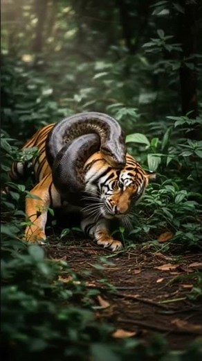 Unbelievable Fight: Tiger Takes on a Massive Python