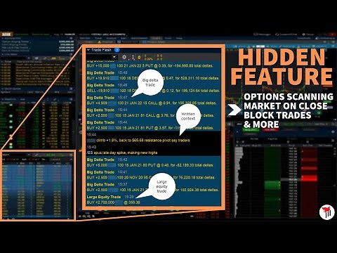 TRADE FLASH | Hidden ThinkOrSwim Feature