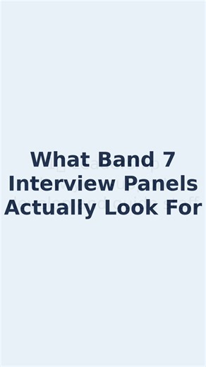 What Band 7 interview panels actually look for. Helping nurses progress in their careers. #band7interview #nhscareers #nursingleadership #nursinginterview
