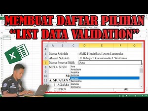Cara Membuat Daftar Pilihan di Excel - List Data Validation || Firdus Komputer