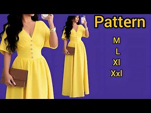 Evening Dress Pattern Making with Kimono Sleeves ✂️ Step-by-Step Tutorial for Beginners