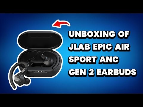 Unboxing JLab Epic Air Sport ANC Gen 2 True Wireless Bluetooth Earbuds