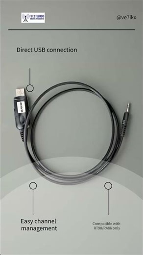Retevis RT98 & RA86 USB Programming Cable