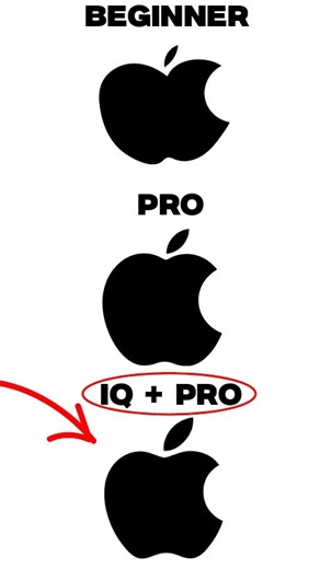 Beginner Vs Pro Vs IQ + Pro | Apple Logo Design - Illustrator #beginnervspro #illustrator