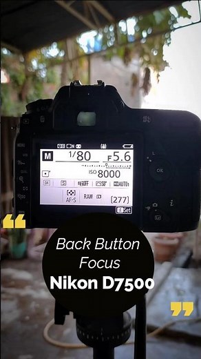 Nikon D7500 Back button autofocus settings | Nikon D7500 Settings #nikon #photographytips
