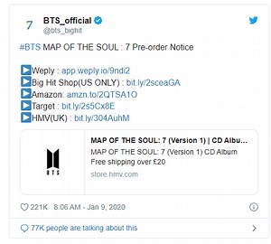How to pre-order BTS's new album Map of the Soul: 7?