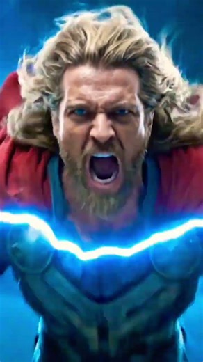 Thor rises, wielding lightning and thunder ⚡🌩️#shorts