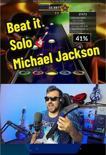 Beat it (Solo 🎸) Michael Jackson #fyp #guitarhero #clonehero #streamer #gamer #viral #gaming #colombia #music