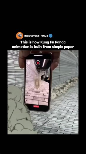 Explore l Learn l Facts on Instagram: "Kung Fu Panda animation built from simple paper shows how a complex scene can begin as nothing more than hand-drawn sketches and frame-by-frame cutouts. Animators start by creating rough paper drawings of Po and other characters, then flip through them rapidly to simulate movement. Each drawing becomes slightly different from the last, and when viewed in sequence, they turn still images into smooth motion. This traditional technique is the foundation of mod