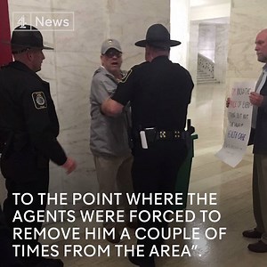 103K views · 742 reactions | “I was trying to do my job." A journalist has been arrested for "yelling" questions about health care legislation at Donald J. Trump's health secretary. | Channel 4 News | Facebook