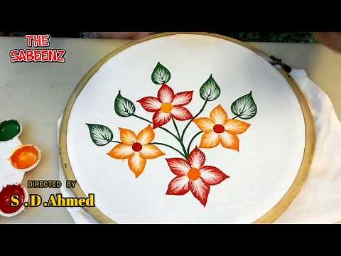 Fabric Painting-one colour simple shading with fabric paints for beginners.
