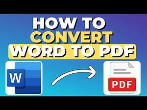 How To Convert Word to PDF 2025 (2025)