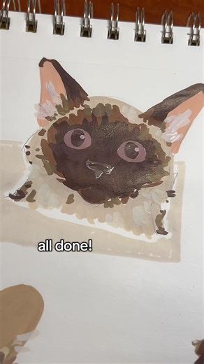 siamese cat art tutorial with tooli-art markers #acrylicmarkers #cat #catart #artwork #arttutorial