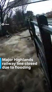 A major railway line in the Highlands has been closed after heavy downpours caused flooding and hazardous conditions. Services between Inverness and Perth have been cancelled due to dangerous water levels on the railway. Network Rail said the Highland Mainline had been closed at Kingussie due to dangerous water levels at the Gynack Burn and Balavil Burn, leaving it “well above” safe limits for trains to run. An amber weather warning for heavy rain and flooding is in place for Moray and the Highl