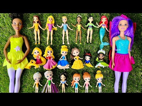Tiny Princess Dolls | Satisfying Unboxing Disney Princess MATTEL Doll Collection | ASMR