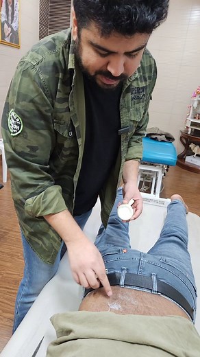 10K views · 80 reactions | Back pain,one side body shift,one sided body pain and hip pain treated with trigger point release with balm and adjustment of spine. | Gautam Batra | Facebook