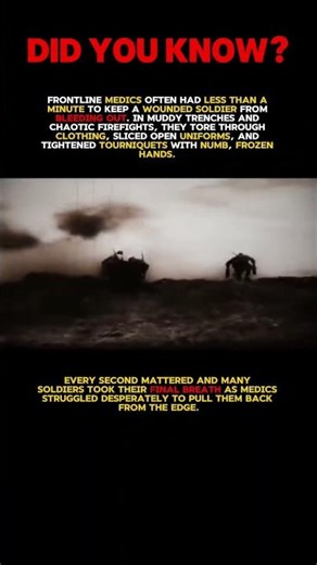WWII Frontline medics had less then a minute to save soldiers
