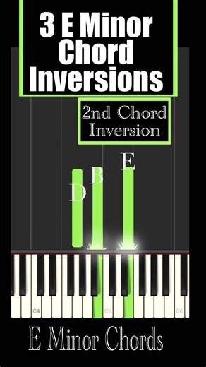 How to play E minor on piano inversions #pianochords #chordinversions