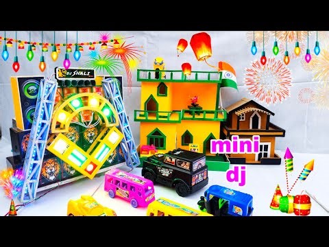 DIY cardboard making mini dj truck setup | how to make dj matchine at home | mini dj box light setup