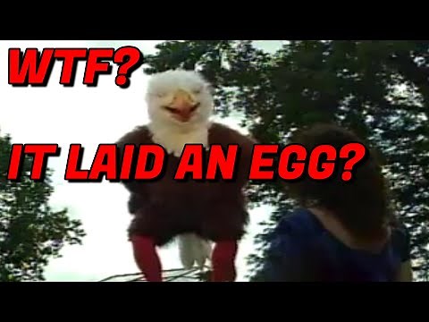 Man Bird Lays Egg - Eagleman - Eagle Insurance Commercial