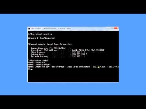 how to configure ip address in windows 7 in command prompt