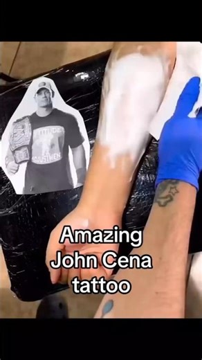 Check out the detail on this John Cena tattoo 😱 🎥: @noahdonotcare on X