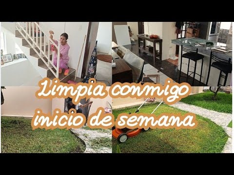 LIMPIA CONMIGO 🏠🏠la casa/reinicio de semana/corte de césped/cleaning/ hogar limpio y bonito