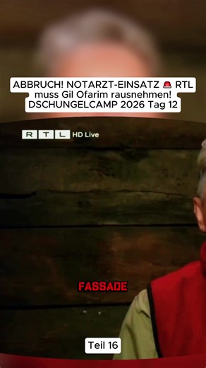 ABBRUCH! NOTARZT-EINSATZ 🚨 RTL muss Gil Ofarim rausnehmen! DSCHUNGELCAMP 2026 Tag 12 #RealityTV #TVDrama #EmergencyOnSet #BehindTheScenes #ViralClips