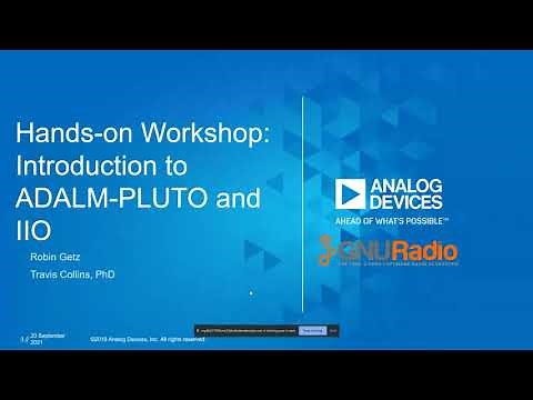ADALM-PLUTO and IIO Workshop