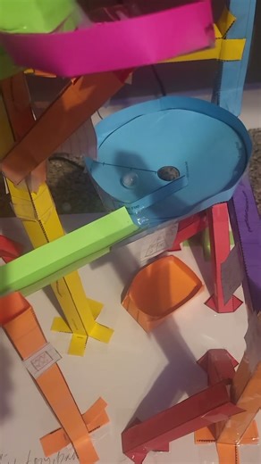 Marble run roller coaster 🎢 run made out of paper.