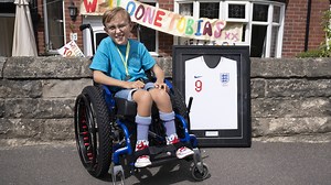 42K views · 112 shares | A remarkable achievement from a truly inspiring nine-year-old ✨ We're thrilled to be welcoming Tobias Weller as the second member of our #Lionhearts squad! | England football team | Facebook