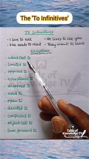 16K views · 273 reactions | To Infinitives | Table of Knowledge TV | Facebook