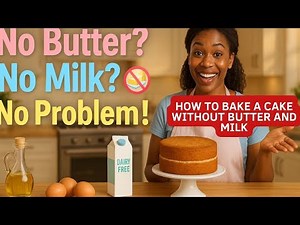 How to Bake a Cake WITHOUT Butter & Milk 🥛❌ (Easy Recipe!)